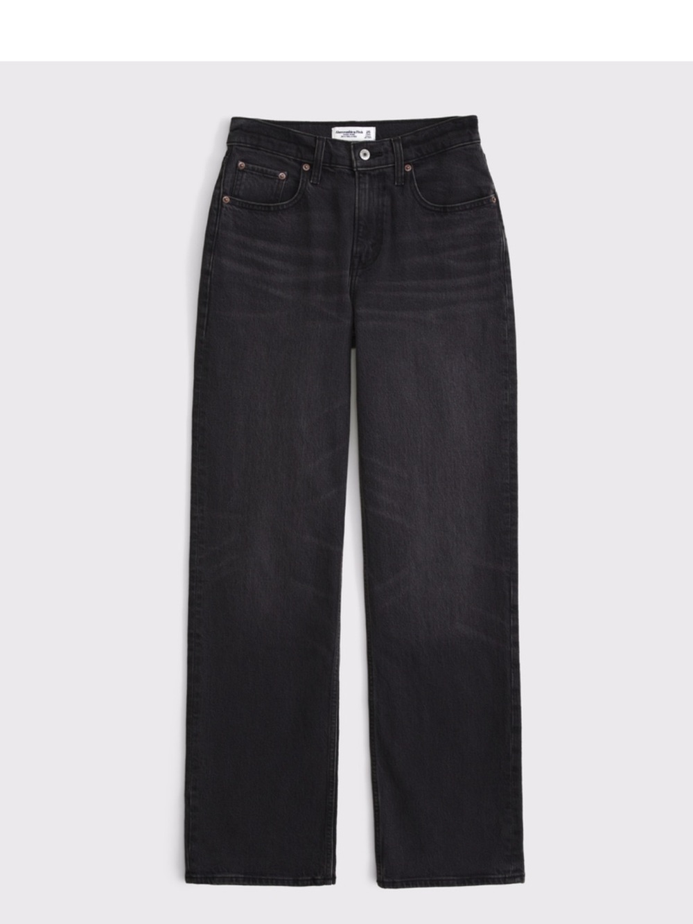 Abercrombie & Fitch 90s Relaxed High Rise Straight Leg Jeans - CURVE LOVE